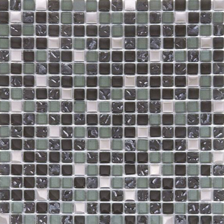 Picture of Bati Orient - Glass Mosaic 5/8 x 5/8 Steel/Dark Grey