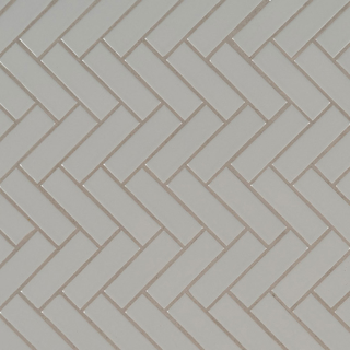 Picture of MS International - Retro Mosaic Glossy Gray Herringbone