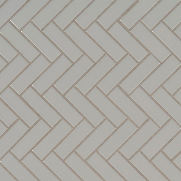 Picture of MS International - Retro Mosaic Glossy Gray Herringbone