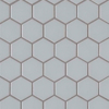 Picture of MS International - Retro Mosaic Matte Gray Hexagon