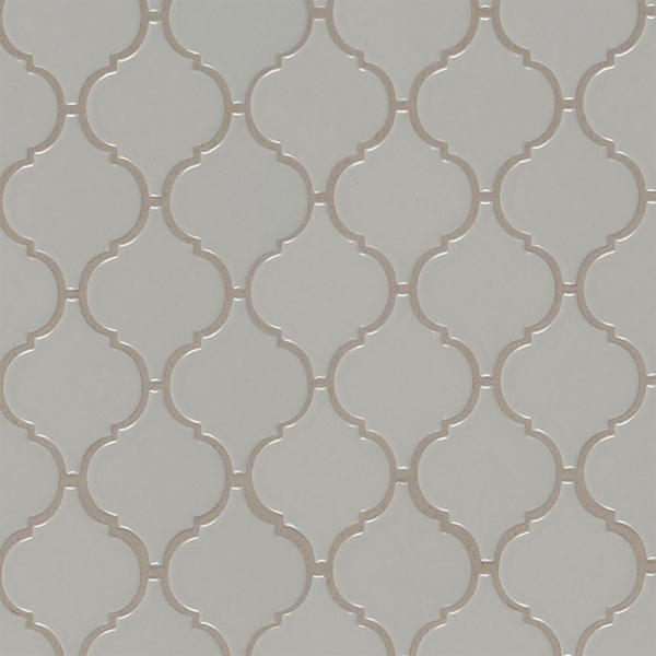 Picture of MS International-Retro Mosaic Glossy Gray Arabesque