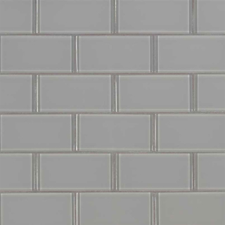 Picture of MS International - Glass Mosaic 2 x 4 Oyster Gray