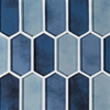 Picture of MS International - Glass Mosaic Picket Pattern Boathouse Blue