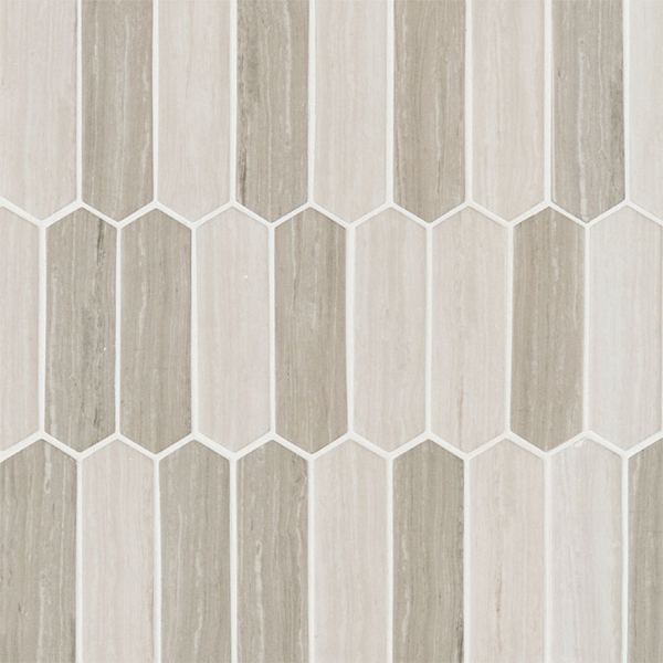 Picture of MS International - Glass Mosaic Picket Pattern Silva Oak