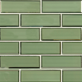 Picture of MS International - Glass Mosaic 2 x 6 Evergreen Beveled