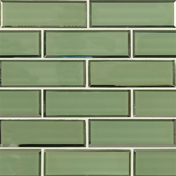 Picture of MS International - Glass Mosaic 2 x 6 Evergreen Beveled