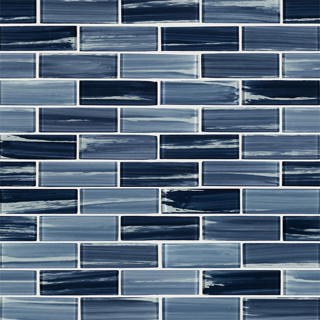 Picture of MS International - Glass Mosaic 2 x 6 Oceania Azul