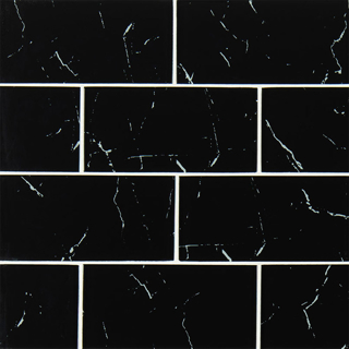 Picture of MS International - Glass 3 x 6 Nero Marquina
