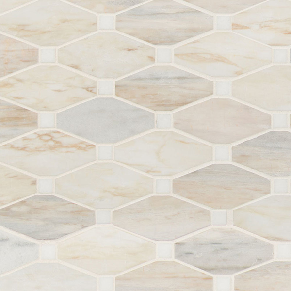 Picture of MS International - Marble Mosaics Other Polished Angora Elongated Octagon