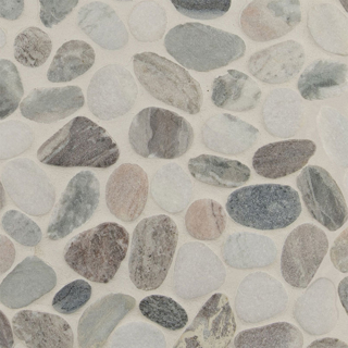 Picture of MS International - Rio Lago Pebble Mosaics 12 X 12 Tumbled Puebla Greige