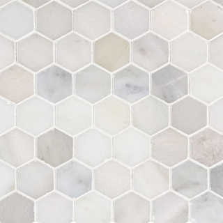 Picture of MS International - Marble Mosaics Hexagon 2 x 2 Polished Greecian White