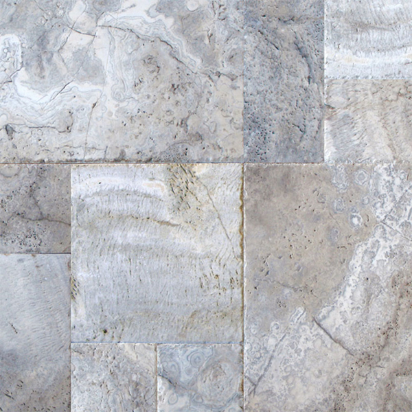 Picture of MS International - Travertine Pattern Silver Travertine
