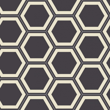 Picture of Bisazza Mosaico - Cementiles Decorations Hex Honey Nero
