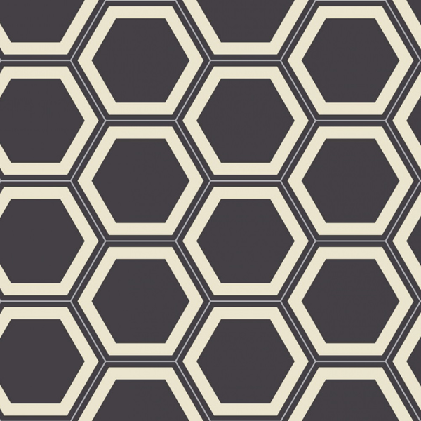 Picture of Bisazza Mosaico - Cementiles Decorations Hex Honey Nero