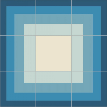 Picture of Bisazza Mosaico - Cementiles Decorations Square Maze Indigo