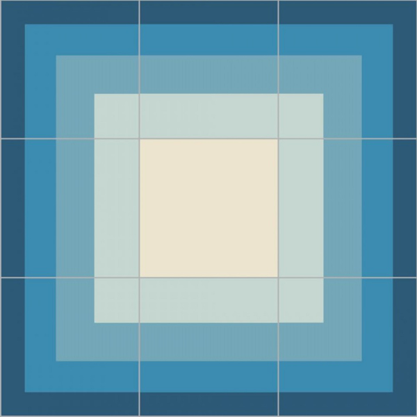 Picture of Bisazza Mosaico - Cementiles Decorations Square Maze Indigo