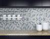 Picture of MS International - Glass Mosaic Hexagon Vista Azul