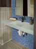 Picture of MS International - Glass Mosaic 1 x 1 Staggered Hawaiian Blue