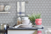 Picture of MS International - Retro Mosaic Matte Gray Hexagon