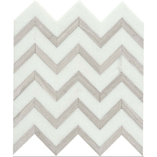 Picture of Emser Tile - Bizou Chevron White Cream