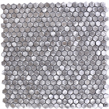 Picture of Bati Orient - Metal Art Mosaics Medium Hexagon Silver Aluminum