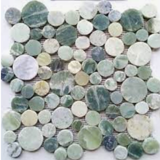 Picture of Bati Orient - Round Mosaic Reconstituted Crystal Green Semi-Precious