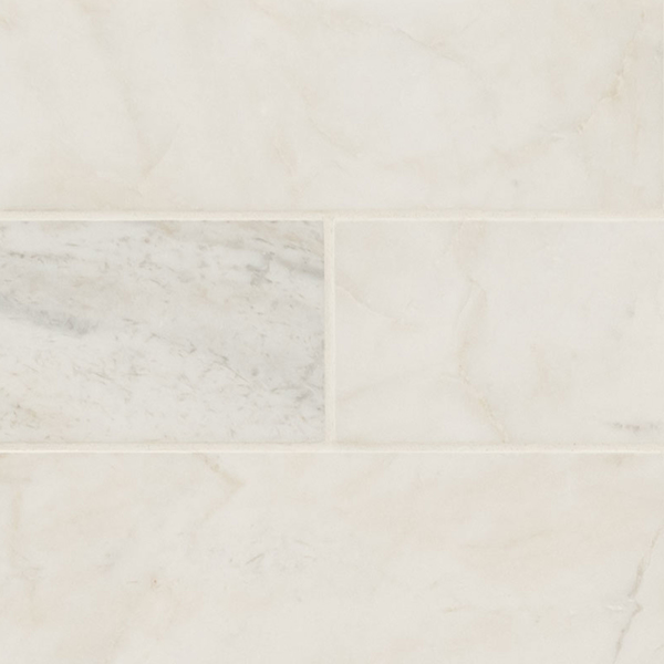 Picture of MS International - Marble 4 x 12 Honed Arabescato Venato White