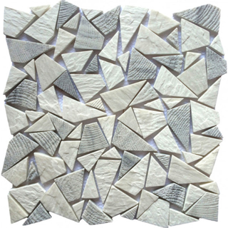 Picture of Bati Orient - Opus Mosaic Reconstituted White Grey Mix