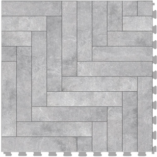 Picture of Perfection Floor Tile - Master Mosaic Chevron Graystone