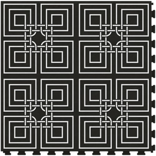 Picture of Perfection Floor Tile - Geo Master Knot Black