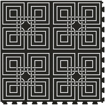 Picture of Perfection Floor Tile - Geo Master Knot Black