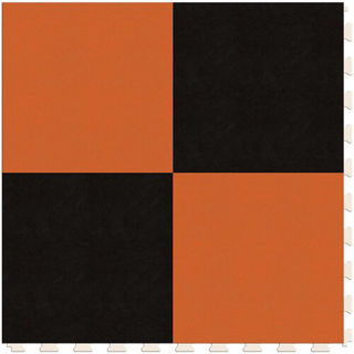 Picture of Perfection Floor Tile - Soda Pop Shop Black and Orange