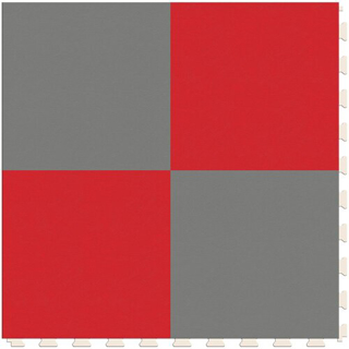 Picture of Perfection Floor Tile - Soda Pop Shop Silver and Red