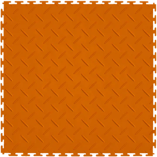 Picture of Perfection Floor Tile - Diamond Plate Orange