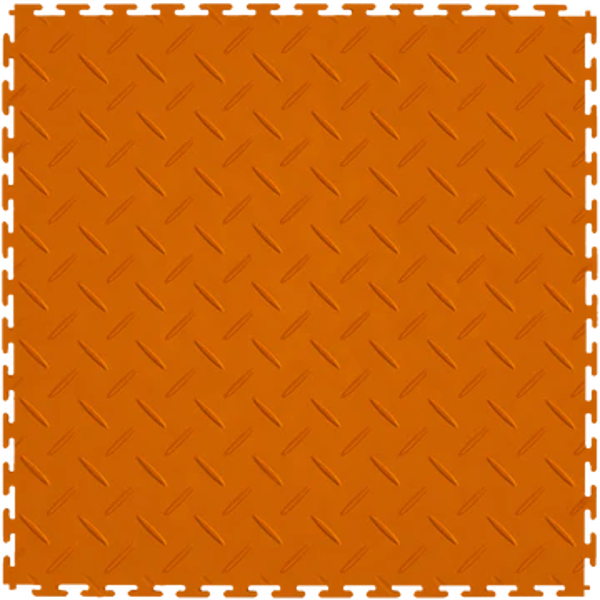 Picture of Perfection Floor Tile - Diamond Plate Orange