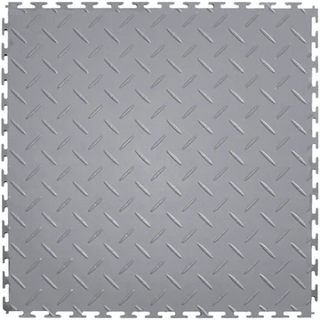 Picture of Perfection Floor Tile - Diamond Plate Light Gray