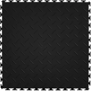 Picture of Perfection Floor Tile - Diamond Plate Black