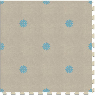 Picture of Perfection Floor Tile - Margo Petal Blue Accent 2