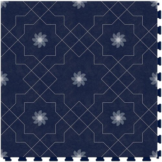 Picture of Perfection Floor Tile - Margo Pinwheel - Deep Royal