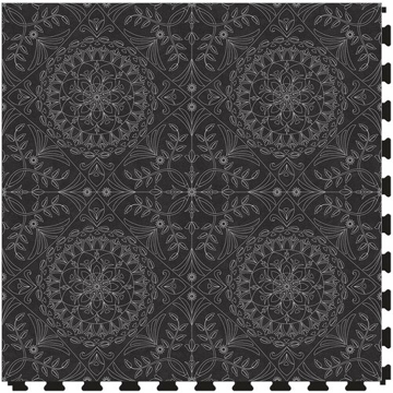 Picture of Perfection Floor Tile - Margo Medallion Black