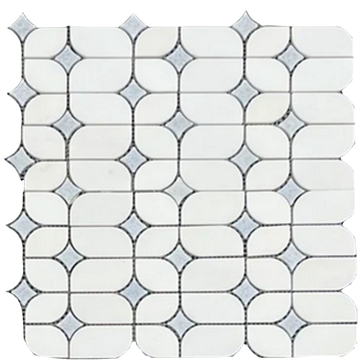 Picture of Elon Tile & Stone - Starlight Mosaics White Thassos Blue Celeste