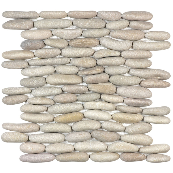 Picture of Anatolia Tile & Stone - Bliss Zen Natural Stacked Pebble Stone Mosaic Driftwood Tan