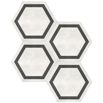 Picture of Anatolia Tile & Stone - Form Hexagon Frame Ivory