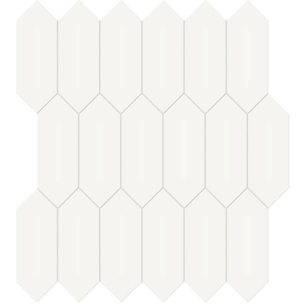 Picture of Anatolia Tile & Stone - Soho Picket Mosaic Canvas White
