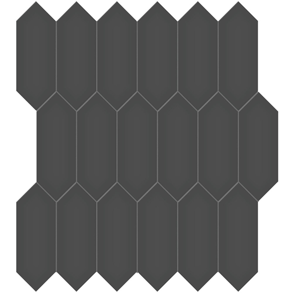 Picture of Anatolia Tile & Stone - Soho Picket Mosaic Retro Black