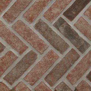 Picture of MS International - Brickstaks Noble Red Herringbone Mosaic