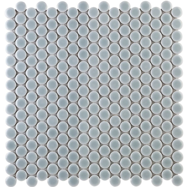 SOHO Studio Corp-Simple Mosaic Rimmed Penny Rounds Mist Gray | Online ...