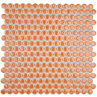 Picture of SOHO Studio Corp - Simple Mosaic Rimmed Penny Rounds Tangerine