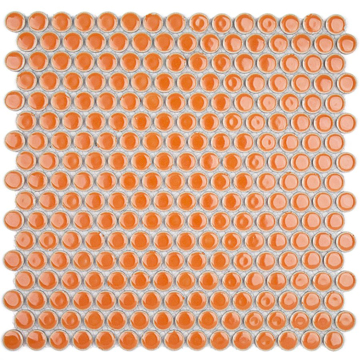Picture of SOHO Studio Corp - Simple Mosaic Rimmed Penny Rounds Tangerine