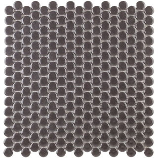 Picture of SOHO Studio Corp - Simple Mosaic Rimmed Penny Rounds Charcoal